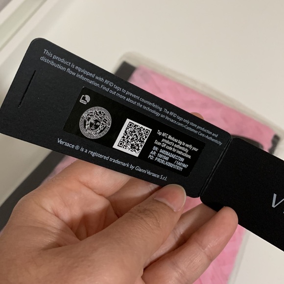 Versace La Greca tulle tights in powder pink size Medium - Picture 2 of 3